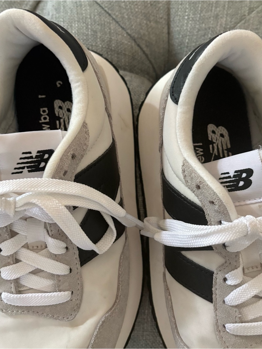New Balance Women’s 327 Sneaker in White, Gray and Black - Picture 6 of 6